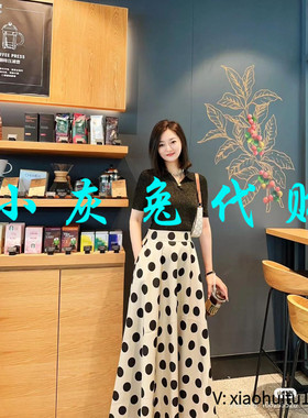 小灰兔专柜正品代购2025夏季波点半身伞裙5200428-1S17473-001