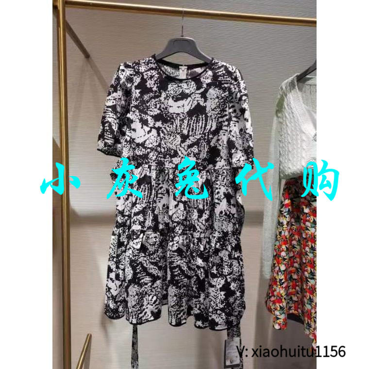 小灰兔正品代购印花短袖连衣裙