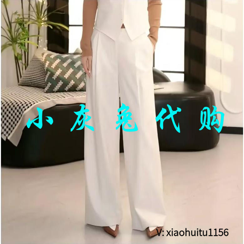 小灰兔专柜正品代购2026夏款百搭休闲垂感西装阔腿裤长款5100649