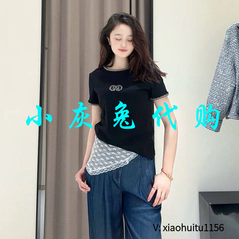 小灰兔专柜正品代购烫钻短袖