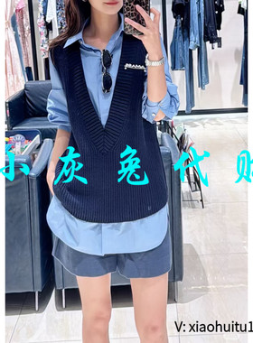 小灰兔专柜正品代购2025秋款羊毛马甲背心女5399678-4T21422-003
