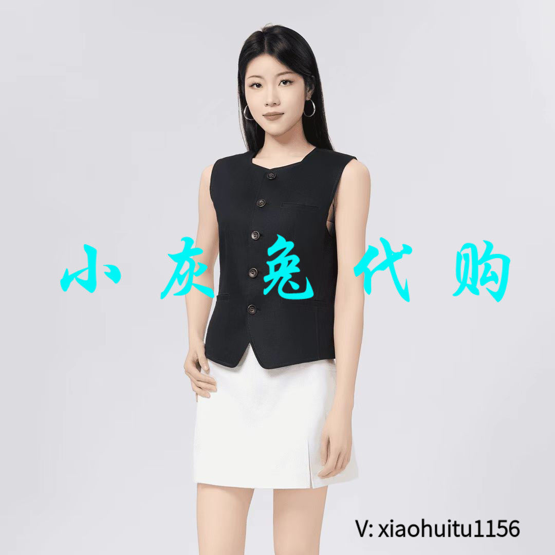 小灰兔专柜正品代购2026新款亚麻西装无袖马甲外套140012-324011