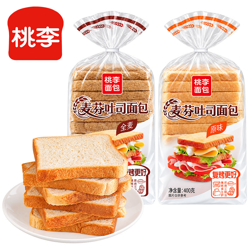 桃李麦芬吐司面包早餐速食切片面包整箱宿舍零食三明治面包i图片