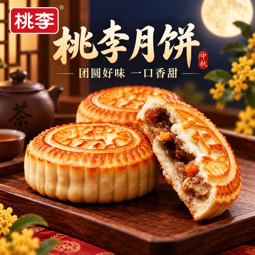 桃李花间月礼月饼礼盒