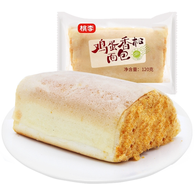 桃李面包新鲜短保零食品夹心香松