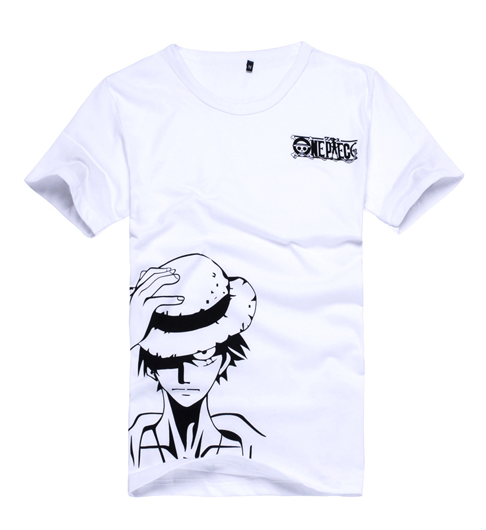易猫-海贼王 One Piece 蒙奇D路飞 cosplay服装 白色T恤 欧码加大,模玩/动漫/周边/娃圈三坑/桌游,Cosplay男装/cos男装,淘宝优惠券,粉丝福利购,淘宝优惠卷