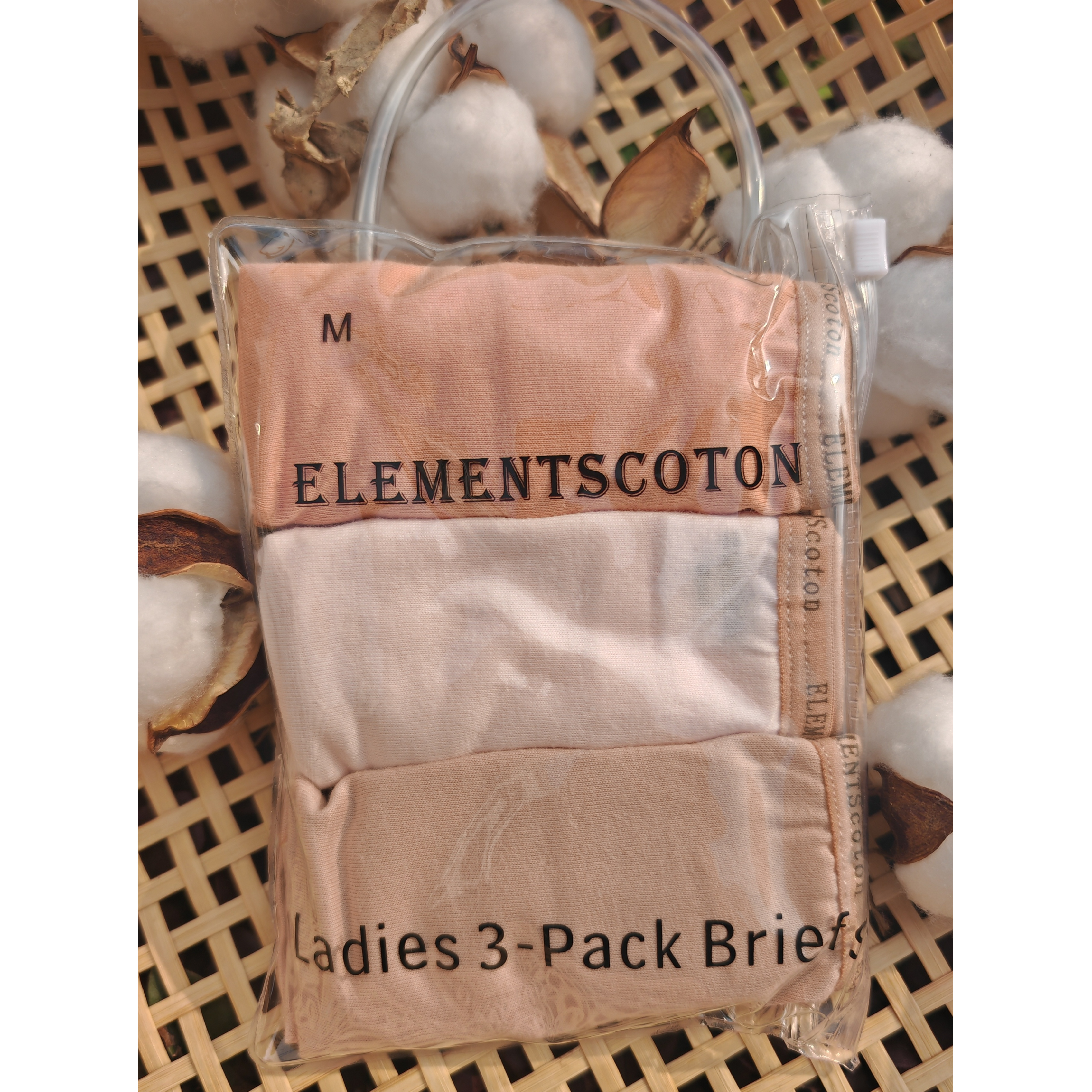 棉元素品牌女士纯棉全低腰三角裤