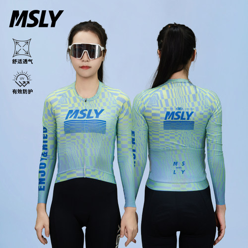MSLY 迈赛力男女款赛博印花骑行服气动短袖舒适透气户外骑行上衣
