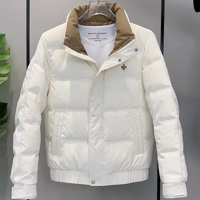 冬季短款羽绒服男立领加厚