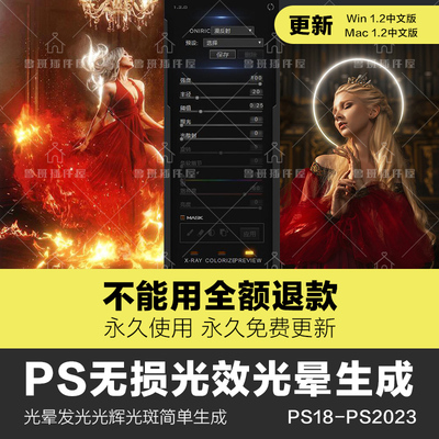 【28】PS光效炫光晕发光Oniric Glow 1.3头发 辉光插件win mac M1