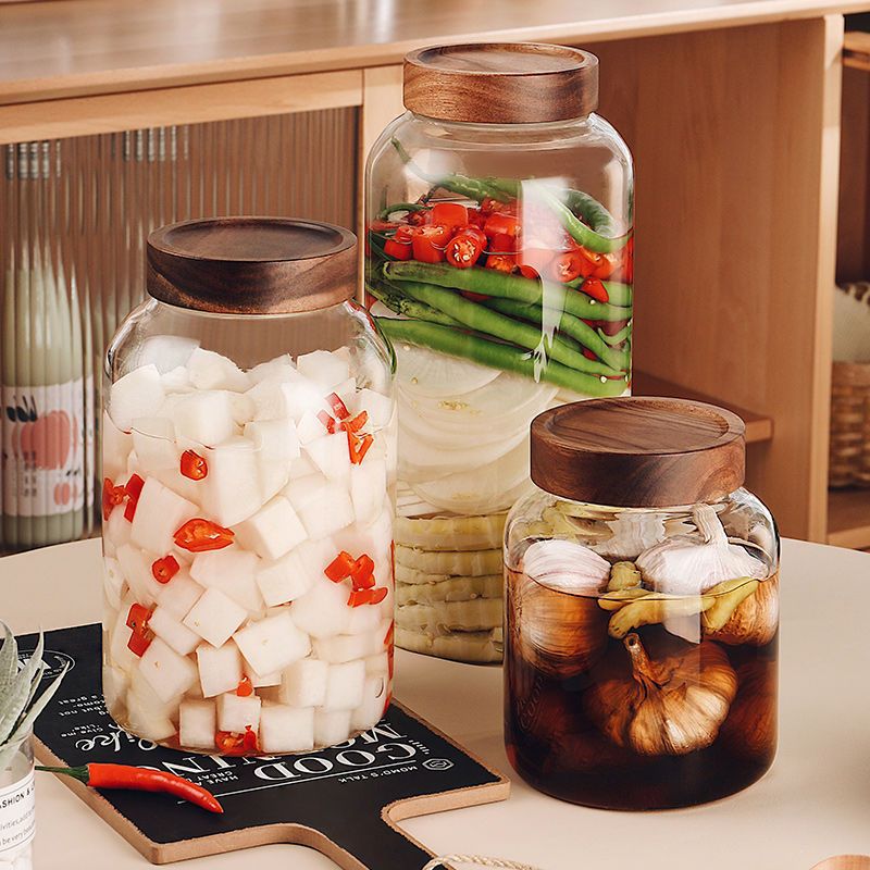 玻璃泡菜坛子家用密封罐带盖食品腌菜缸辣椒酱腌制咸菜酸菜罐子