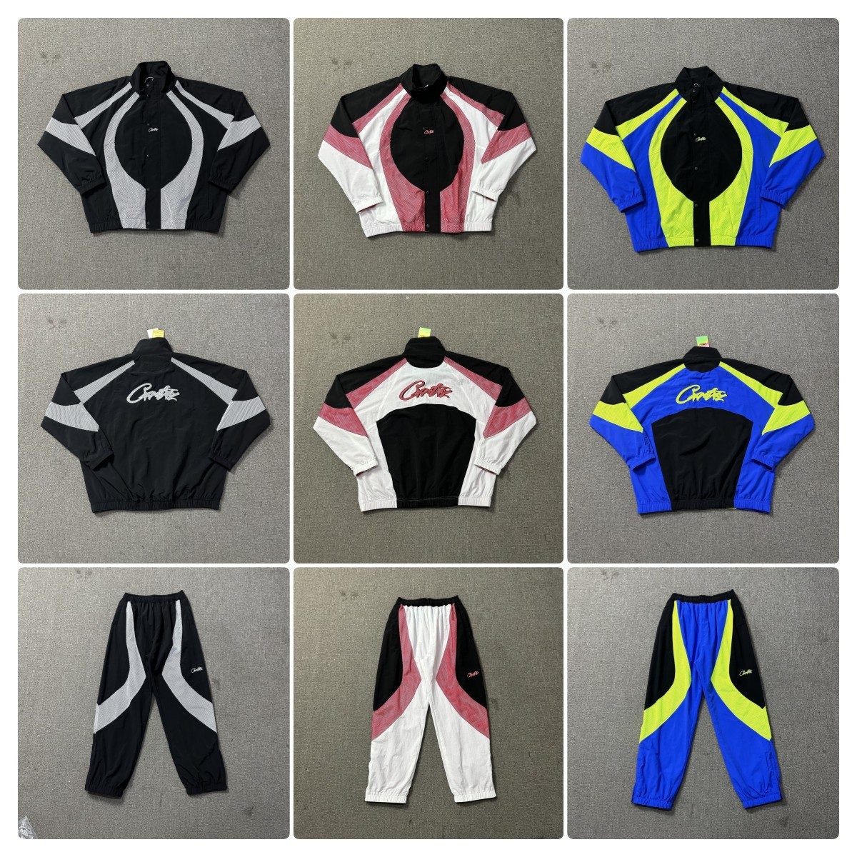 Corteiz恶魔岛刺绣字母休闲潮流撞色轻薄冲锋衣外套裤子男女套装