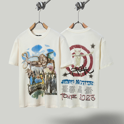 Travis Scott x Utopia Tour乌托邦联名款天堂与地狱休闲短袖T恤