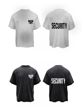 GRAILZ PROJECT GR SS25复古洗水做旧潮蜡染做脏SECURITY短袖体恤