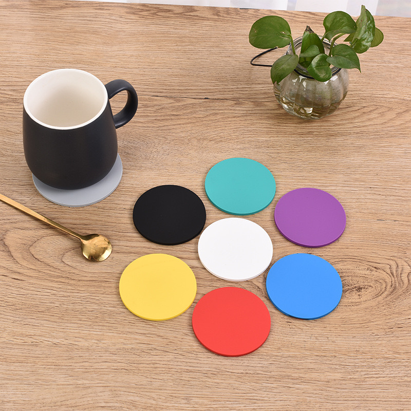 纯色防滑防烫PVC 杯垫茶壶茶杯隔热垫酒吧红酒杯垫硅胶简约茶托