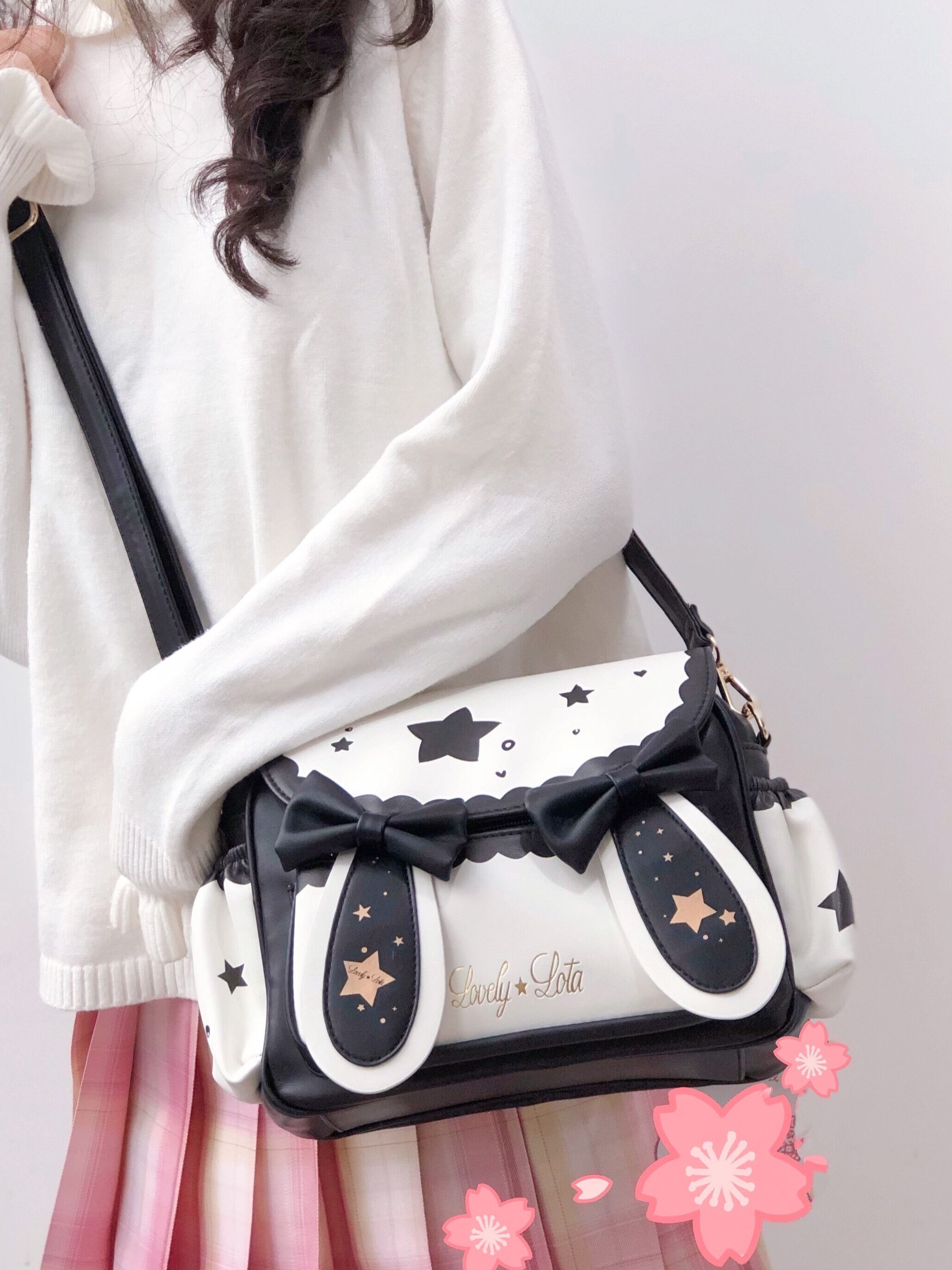 Small Rabbit Crossbody Shoulder Bag with Star and Moon - Product image 3