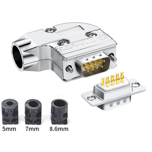 工业级L型DB9母头DB15公头9针15针连接器电脑串口头90度弯头232金