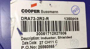 DRA73-2R2-R 2.2UH 4.93A 7X7X3MM COOPER厂家贴片屏蔽功率电感