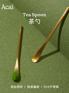 【So Acai周边】不锈钢304抹茶粉工具茶道茶勺子家用食品级茶匙