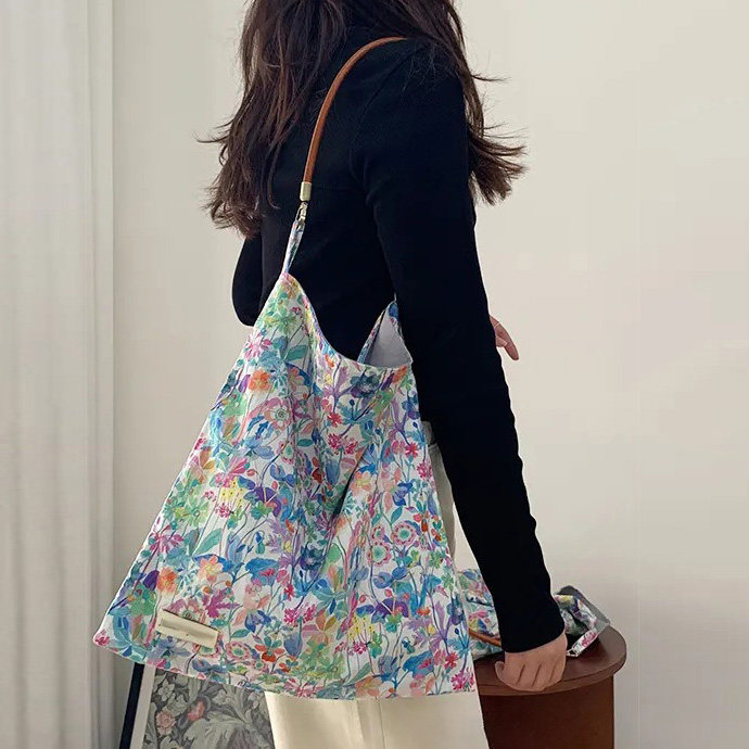 彩绘花园 lib_rty小众设计帆布包袋女包小清新托特包可爱日常百搭