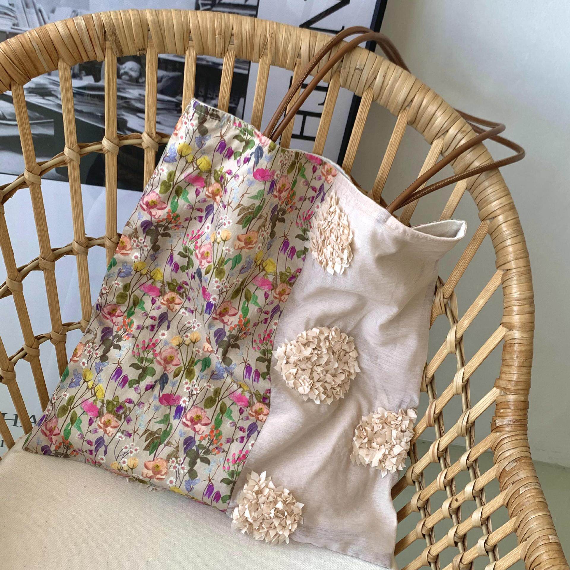 童话森林Lib*rty小众帆布包袋级感肩通勤女生穿搭可爱气质碎花包