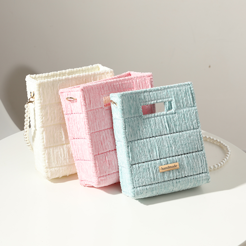 手工编织包包diy材料包粗毛线网格手缝包时尚斜挎手工包自制礼物