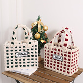 新年礼物小方格手工编织包包自制作diy材料包送闺蜜女友生日礼物