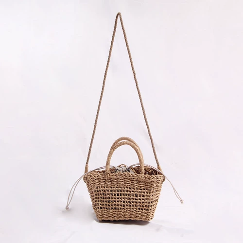 Модная соломенная барсетка, сумка на одно плечо, пляжная небольшая сумка, коллекция 2023, в корейском стиле