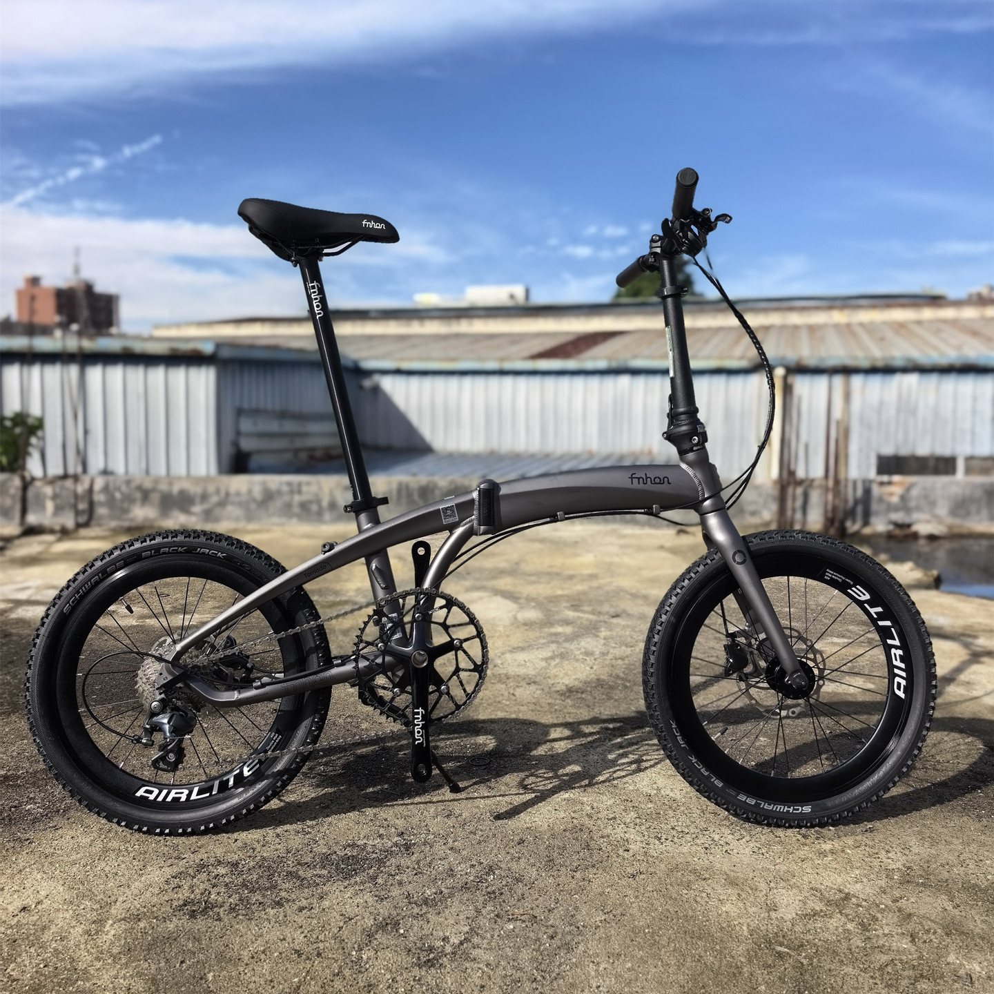 fnhon风行20寸铝合金新款海豚架LDG2018碟刹世文越野胎折叠自行车