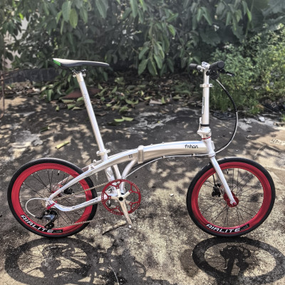 fnhon风行20寸铝合金新款海豚架LDG2018碟刹 折叠自行车内置油碟