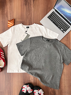 现货 修身 韩the 八奶正肩短袖 tee极极简松弛 arnnet新款 上身不透