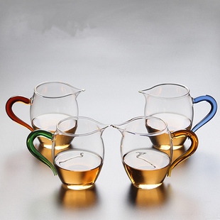 公道杯玻璃功夫茶具公杯分茶器耐热加厚高鹏硅玻璃配件茶器日式