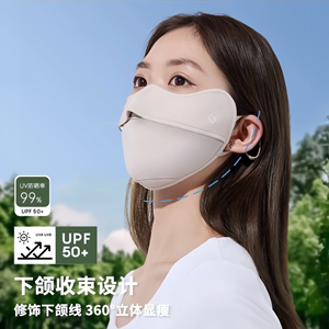 春季新款遮阳冰丝防晒口罩女夏季透气防紫外线UPF50+护眼角防晒