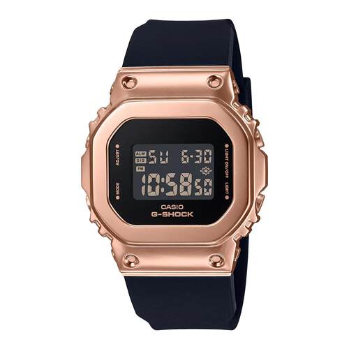 CASIO卡西欧G SHOCK GM S5600PG 1粉色金色IP外圈COMPACT数字手表