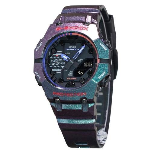 CASIO卡西欧G Shock数字的蓝牙紫色200M GA B001AH 6A男士手表