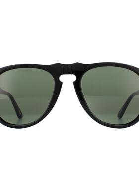 Persol墨镜太阳眼镜649 95 31黑色水晶绿色Steve McQueen 54mm