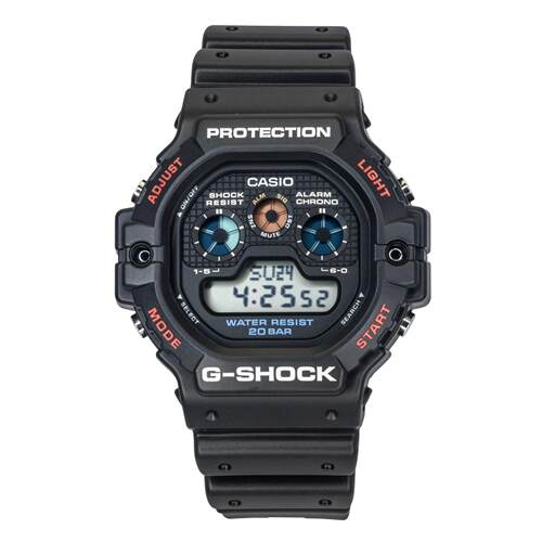 CASIO卡西欧G Shock数字的树脂表带石英黑色表盘DW 5900U 1 200M