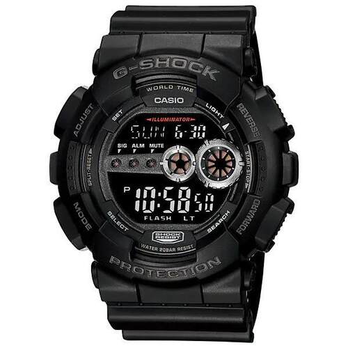 CASIO卡西欧男士G Shock数字的黑色石英手表GD 100 1BDR