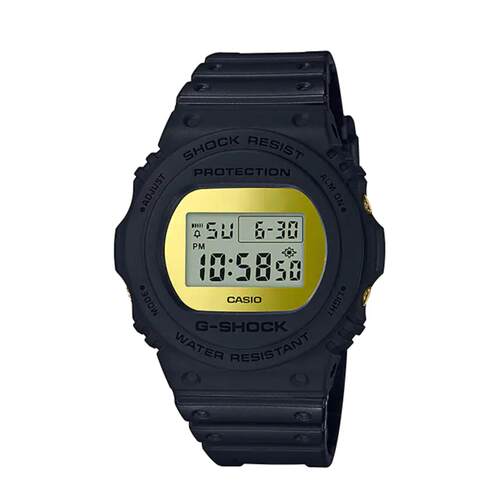 CASIO卡西欧GShock手表男士圆形金属金色镜面Face DW 5700BBMB