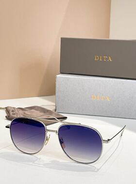 DITA ARTOA 79墨镜太阳眼镜5420 145银金属飞行员双Bridge蓝色