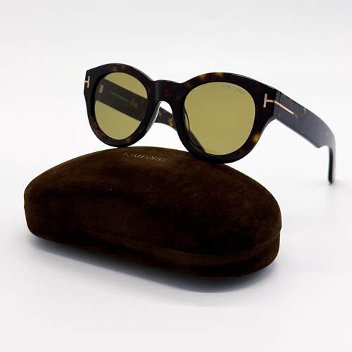 TOMFORD汤姆福特LUCINDA太阳眼镜墨镜TF1212 52N圆形棕色中性眼镜
