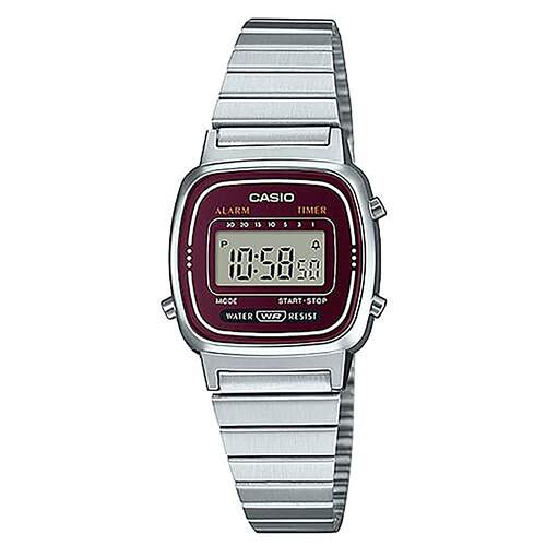 CASIO卡西欧闹钟Preset Timer Stopwatch日历670WA 4D 30M女士
