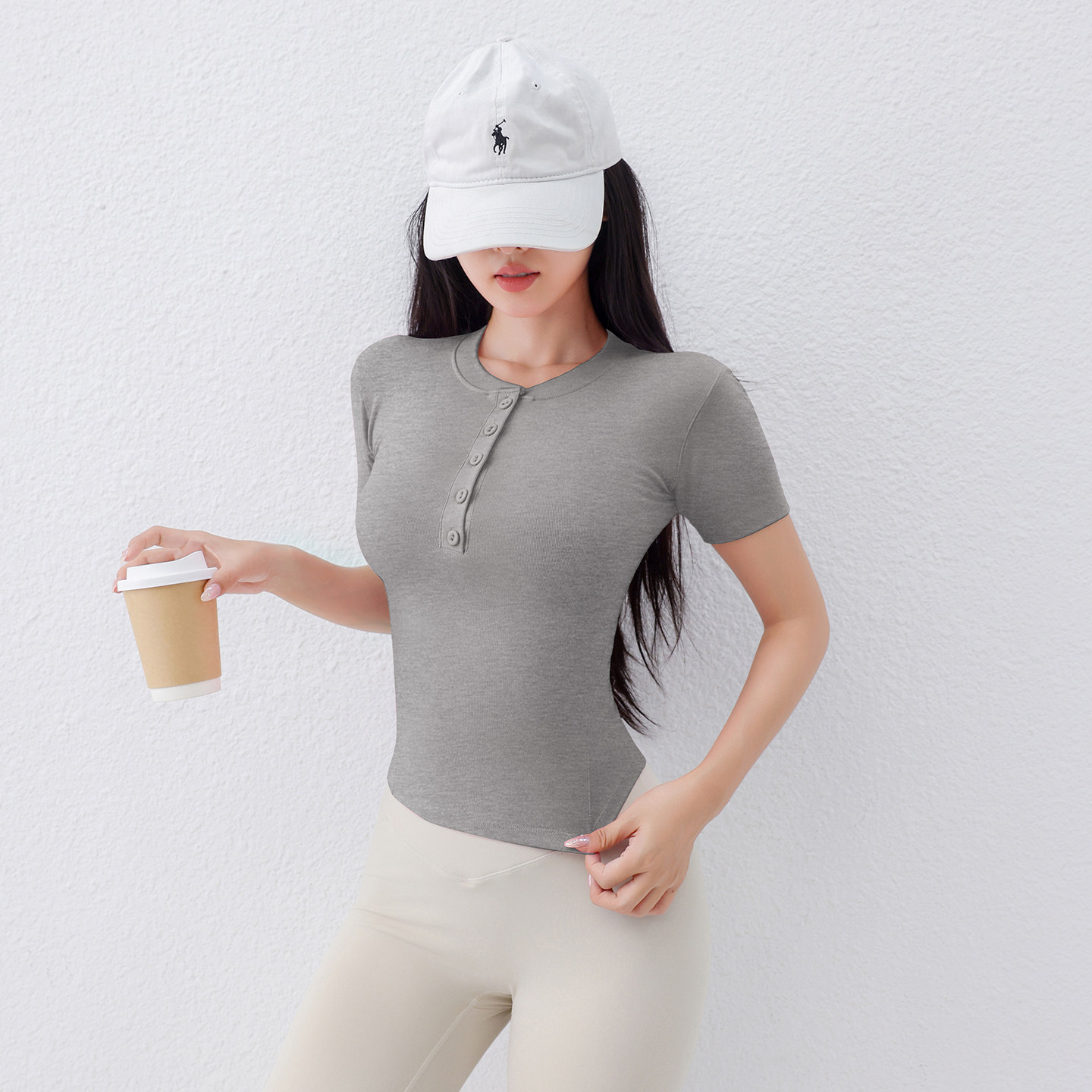 九麦一品亨特杉训练运动短袖女夏季修身瑜伽服上衣透气健身服t恤,运动服/休闲服装,运动T恤,淘宝优惠券,粉丝福利购,淘宝优惠卷