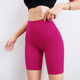 健身短裤 亮色瑜伽裤 跑步五分裤 骑行运动裤 女紧身提臀裤 自带内裤