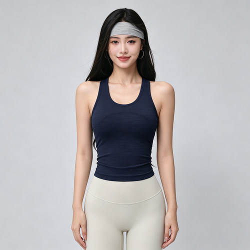 一体式工字运动背心女防震跑步