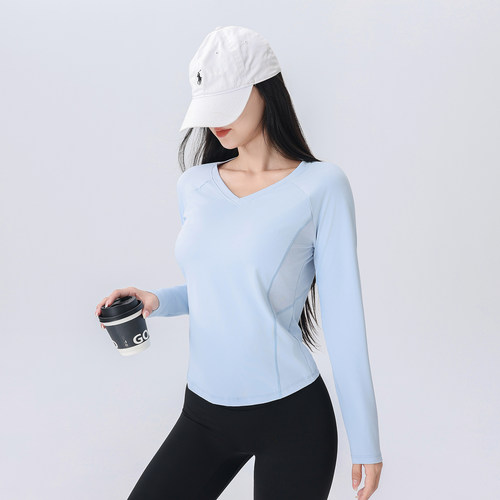 瑜伽服女跑步健身服长袖