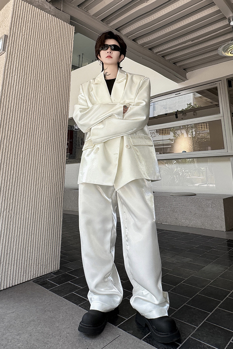 设计感小众红色西服套装高级感上衣oversize西装外套男H2106P200,男装西服套装,星座1114（原A254）