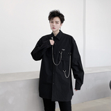 【2024秋装】暗黑小众设计感男装衬衫个性铁链衬衣潮牌H1088P70，男装衬衫，星座1114（原A254）