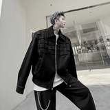 ins网红小众高级设计感个性编织短款夹克外套男韩版潮H1771P158，男装夹克，星座1114（原A254）