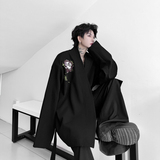 重工珠片绣花工艺设计感外套男女高级感系带风衣韩版潮H2222P135，男装风衣，星座1114（原A254）
